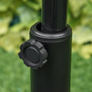 Base per Ombrellone da Giardino Ø45 cm 9,5 Kg in Plastica Effetto Rattan Nero