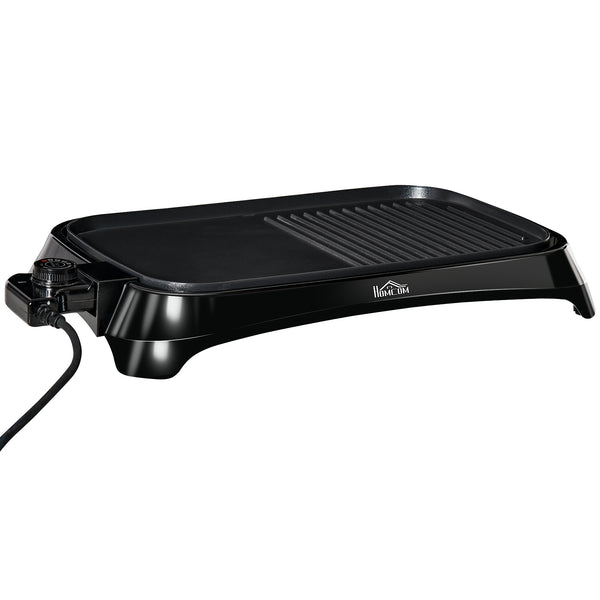 Antihaft-Elektrogrill, 2 Platten, 1600 W, schwarze Fettauffangschale acquista