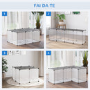 Recinto per Criceti e Conigli Modulabile 105x70x45 cm in Resina e Acciaio Nero