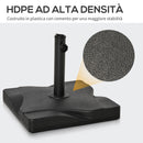 Base per Ombrellone da Giardino Ø41,5 cm 20 Kg in Plastica Nero