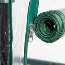 Mini Serra per Piante a 5 Ripiani 69x49x193 cm in Acciaio Verde