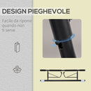 Barra Trazioni a Pressione su Porta Pieghevole 100x34x26 cm Max 100Kg Nero