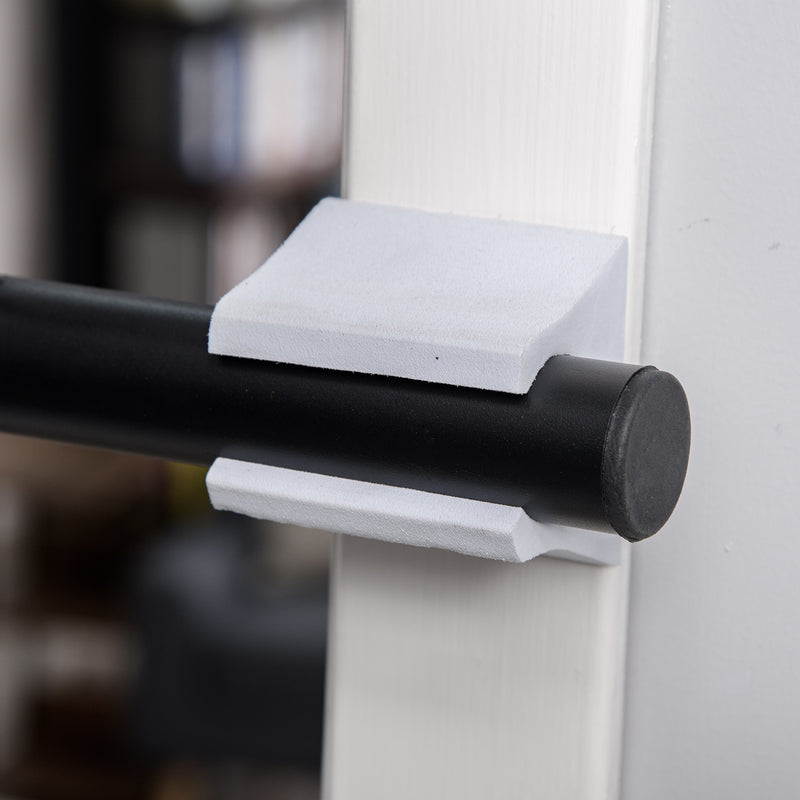 Barra Trazioni a Pressione su Porta Pieghevole 100x34x26 cm Max 100Kg Nero