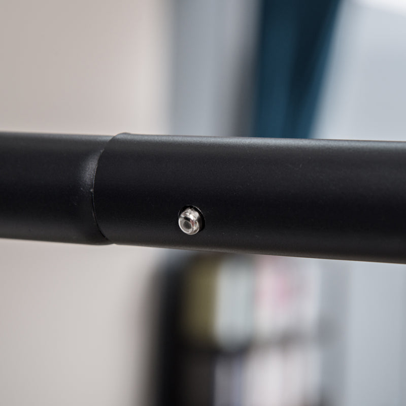 Barra Trazioni a Pressione su Porta Pieghevole 100x34x26 cm Max 100Kg Nero