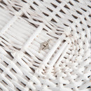 Cesto Portabiancheria 51x38x57 cm in Vimini con Coperchio e Sacco Interno Bianco