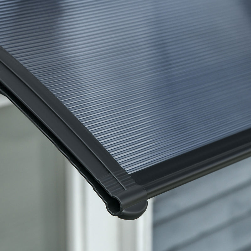 Pensilina Tettoia  100x80 cm in Policarbonato Anti-UV Nero