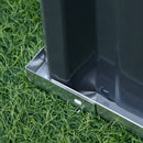 Letto per Orto Fioriera Rialzato 90x90x30 cm in Acciaio Grigio Scuro