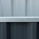 Letto per Orto Fioriera Rialzato 90x90x30 cm in Acciaio Grigio Scuro