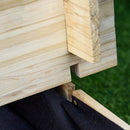 Orto Rialzato 3 Livelli 93x93x35 cm per Verdure Fiori e Piante in Legno