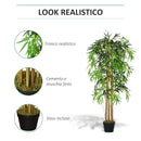 Pianta Artificiale di Bambù H150 cm con Vaso Verde