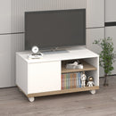 Carrello Porta TV 1 Anta 80x45x39,5 cm in Legno truciolare Bianco