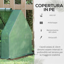 Letto per Orto Fioriera 127x95x92 cm in Acciaio con Copertura Verde