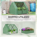 Letto per Orto Fioriera 127x95x92 cm in Acciaio con Copertura Verde