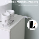 Mobile Sotto Lavabo Bagno 2 Ante 60x30Px62,5 cm in Legno Bianco