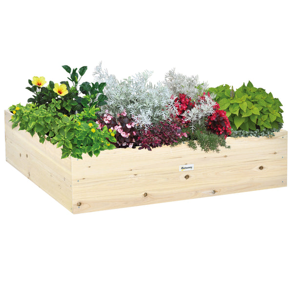 Gartenbeet Hochbeet 117x117x30 cm für Pflanzen und Gemüse aus Holz sconto