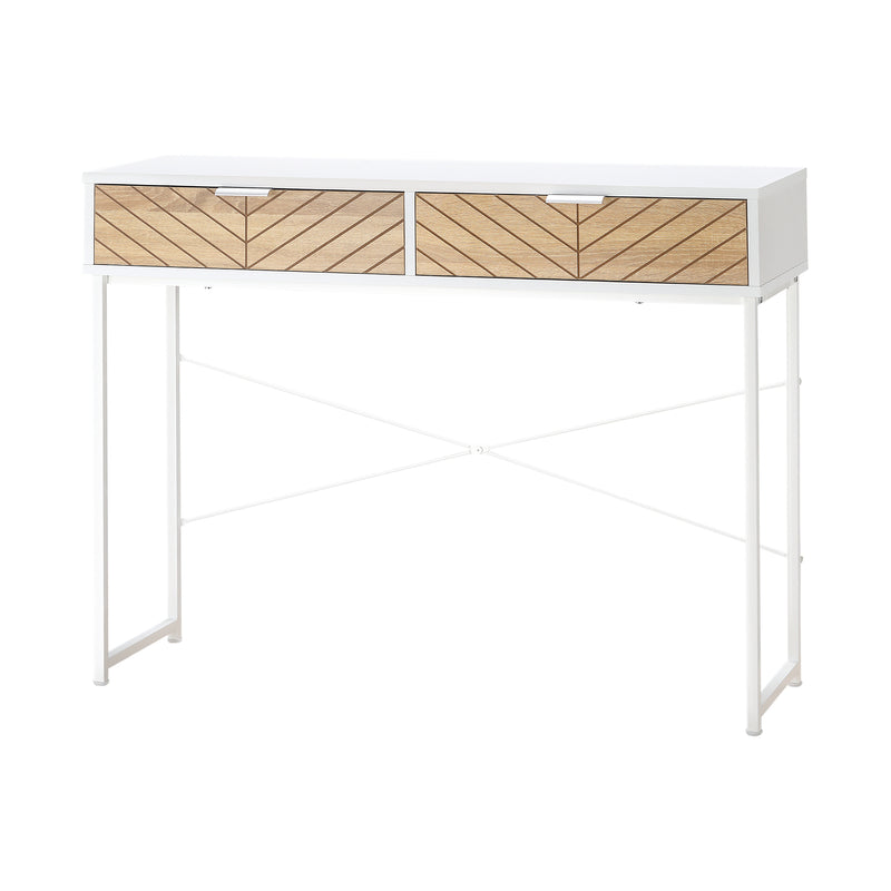 Consolle Moderna per Ingresso e Soggiorno 100x30x75 cm in Metallo Bianco