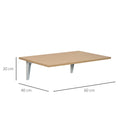 Tavolino da Parete Pieghevole 60x40x20 cm in MDF Legno