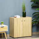 Mobiletto Multiuso 2 Ante 70x39x70 cm con Ruote in Legno