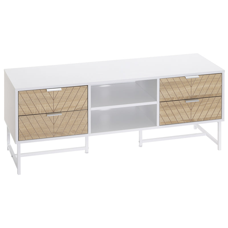 Mobile Porta TV 32"-47" 120x39x48 cm in Legno Bianco