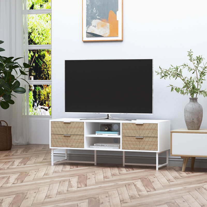 Mobile Porta TV 32"-47" 120x39x48 cm in Legno Bianco