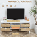 Mobile Porta TV 32"-47" 120x39x48 cm in Legno Bianco