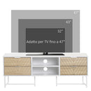 Mobile Porta TV 32"-47" 120x39x48 cm in Legno Bianco