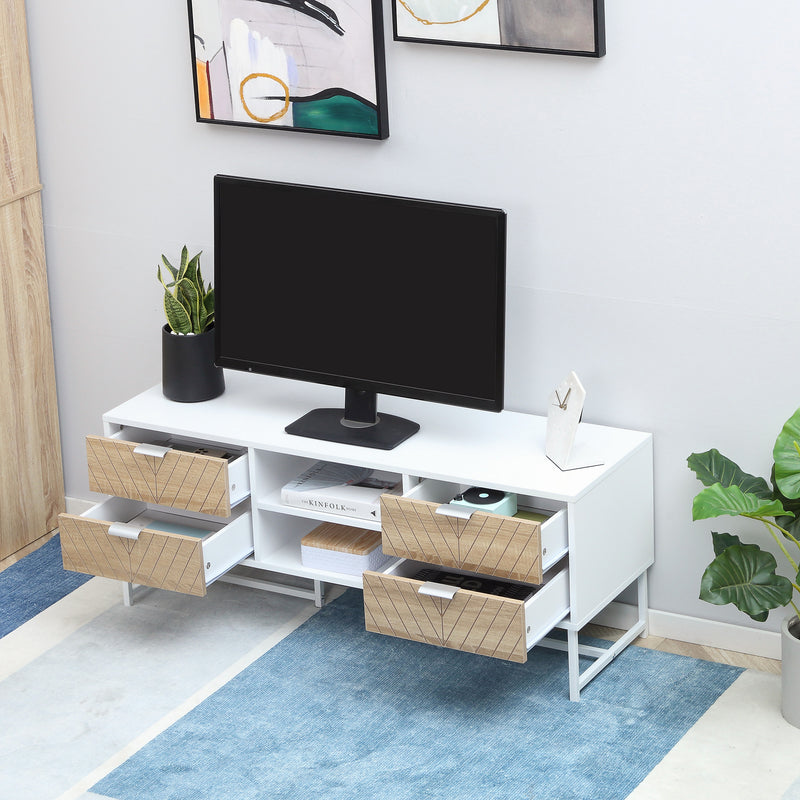 Mobile Porta TV 32"-47" 120x39x48 cm in Legno Bianco