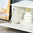 Mobile Porta TV Fino a 55" 160x35x30 cm con Luci LED Bianco