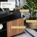 Mobile Porta TV Fino a 55" 120x40x52,2 cm con Ante e Ripiani Marrone