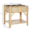 Letto per Orto Fioriera Rialzato 78,5x58x81 cm in Legno di Abete