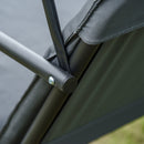 Dondolo da Giardino 3 Posti 172x120x153 cm con Tettuccio Parasole Regolabile e Cuscini Grigio