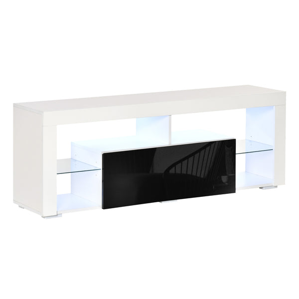 TV-Schrank bis 55 Zoll 140 x 35 x 52 cm mit weißen LED-Leuchten sconto