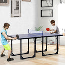Tavolo da Ping Pong per Bambini Pieghevole 182x91x76 cm in Acciaio e MDF Blu