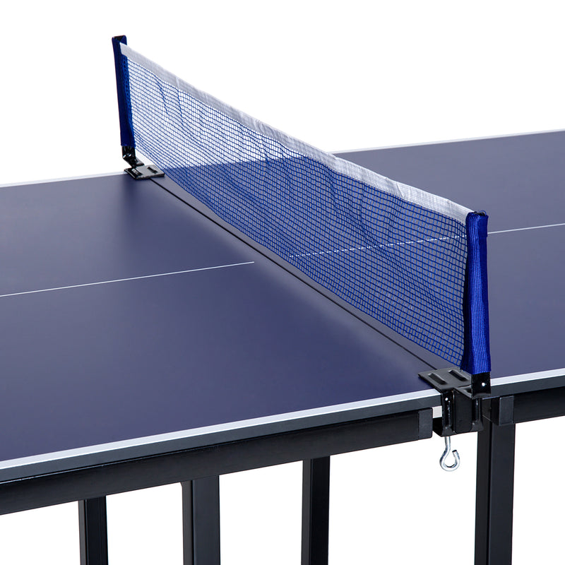 Tavolo da Ping Pong per Bambini Pieghevole 182x91x76 cm in Acciaio e MDF Blu