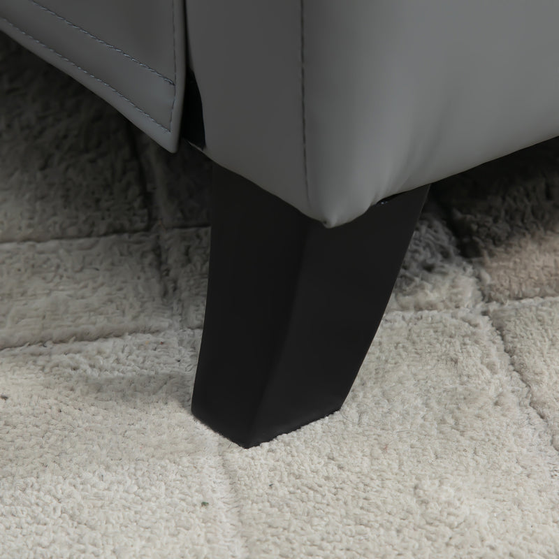 Poltrona Relax Manuale Reclinabile in Similpelle Grigio