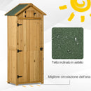 Casetta Box da Giardino Porta Utensili 77x54,2x179 cm in Legno Impermeabile Giallo