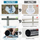 Gazebo da Giardino Garage Portatile 4x4x2,85m in tessuto PE Bianco