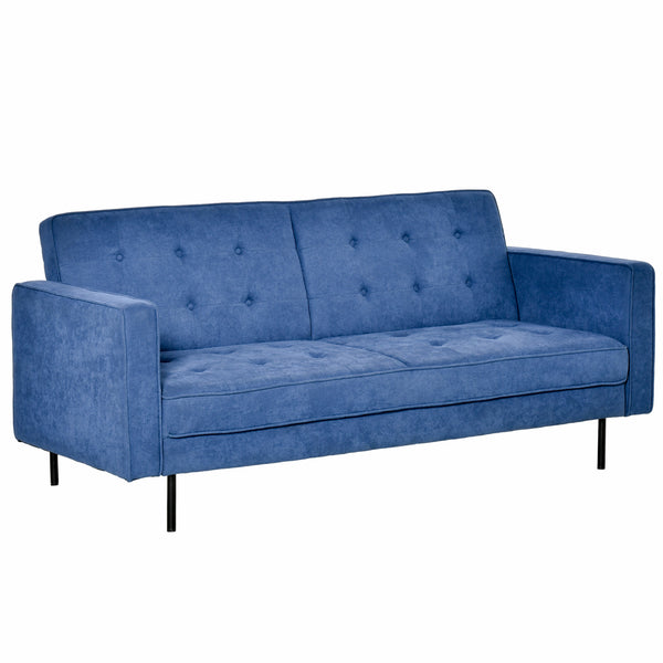 acquista 3-Sitzer Schlafsofa 187 x 91 x 85 cm in blauem Stoff