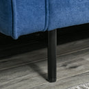 Divano Letto 3 Posti 187x91x85 cm in Tessuto Blu