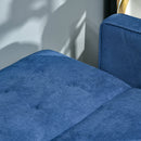 Divano Letto 3 Posti 187x91x85 cm in Tessuto Blu