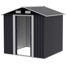 Casetta Box da Giardino Porta Utensili 200x150x190 cm in Acciaio Zincato Nero