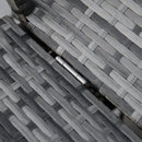 Lettino Prendisole 195x65x40 cm in Rattan Grigio