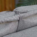 Lettino Prendisole 195x65x40 cm in Rattan Grigio