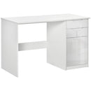 Scrivania da Ufficio 120x60x76 cm con Cassetti in Legno Bianco