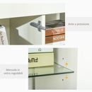 Credenza Moderna con Mensole 97x35x83 cm in Legno truciolare Bianco