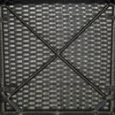 Set Tavolo e 6 Sedie Pieghevoli da Giardino con Cuscini Morbidi in PE Rattan e Legno Nero