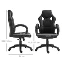 Sedia da Gaming 51x61x108-118 cm in Similpelle Nero