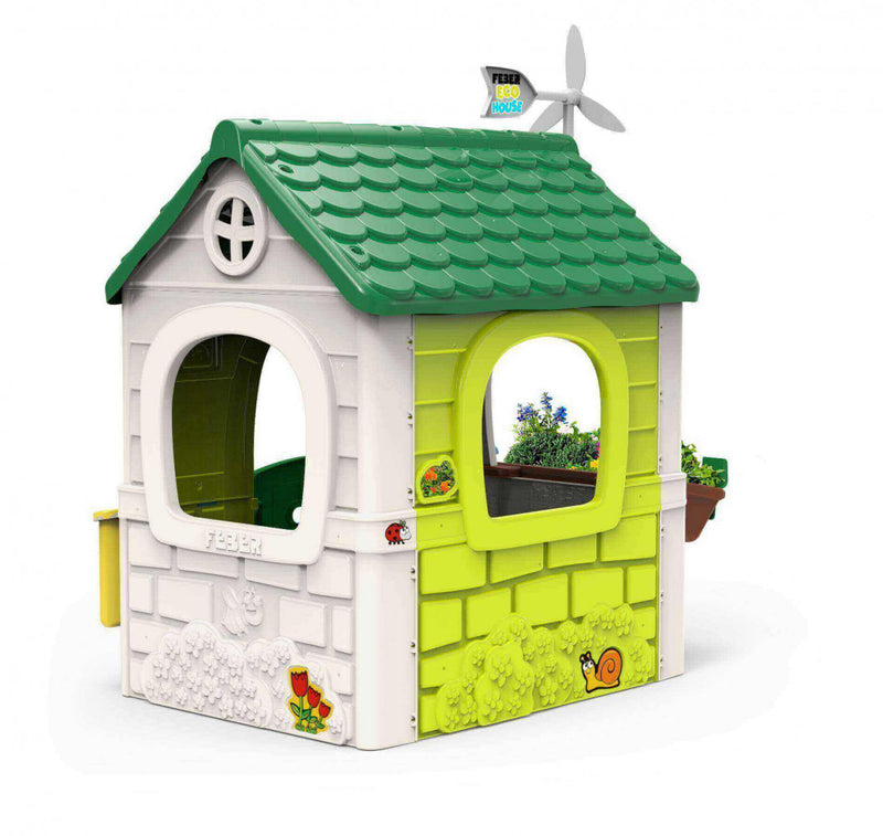 Casetta Gioco per Bambini Eco House 150x150x165 h cm in Plastica Multicolor