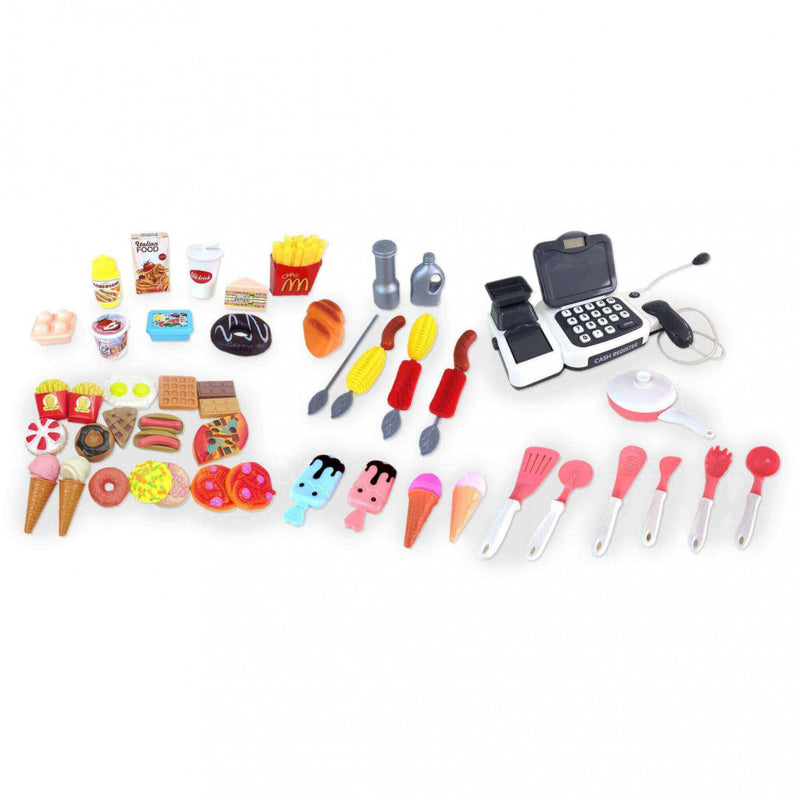 Casetta Gioco per Bambini Food Truck 130x108xh 134,5 h cm in Plastica Multicolor