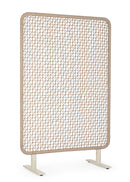 Paravento da Esterno 120x50x180h cm in Alluminio e PP Babilo Pelican e Beige 
